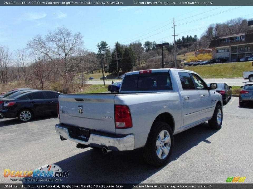 2014 Ram 1500 SLT Crew Cab 4x4 Bright Silver Metallic / Black/Diesel Gray Photo #3