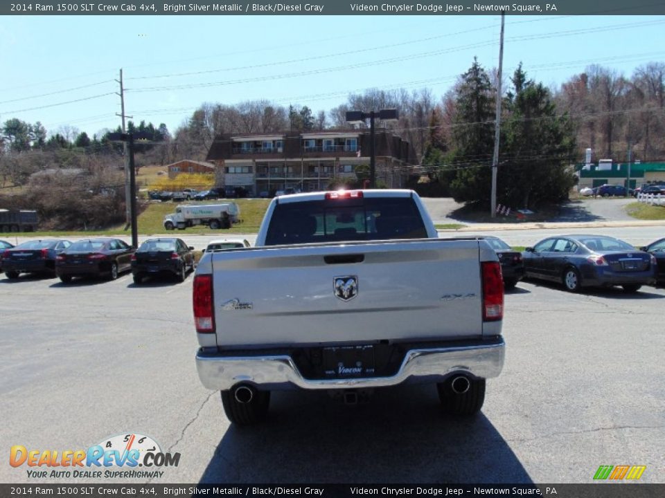 2014 Ram 1500 SLT Crew Cab 4x4 Bright Silver Metallic / Black/Diesel Gray Photo #4
