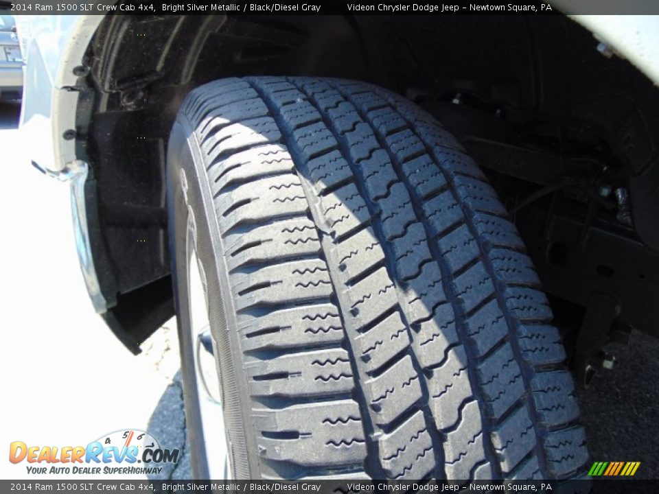 2014 Ram 1500 SLT Crew Cab 4x4 Bright Silver Metallic / Black/Diesel Gray Photo #11