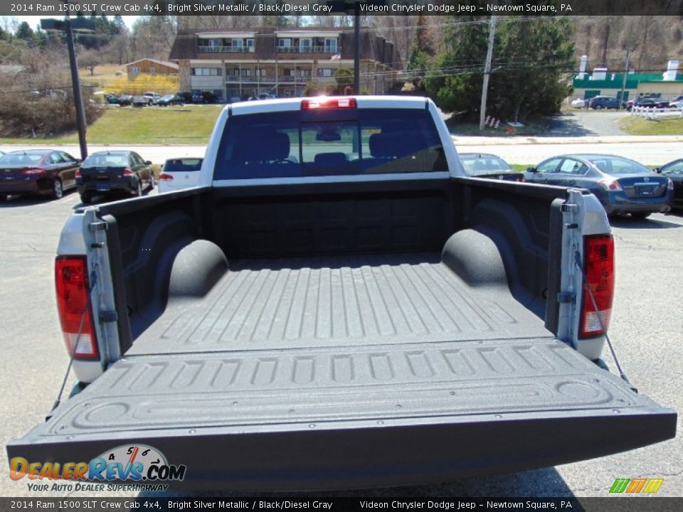 2014 Ram 1500 SLT Crew Cab 4x4 Bright Silver Metallic / Black/Diesel Gray Photo #13