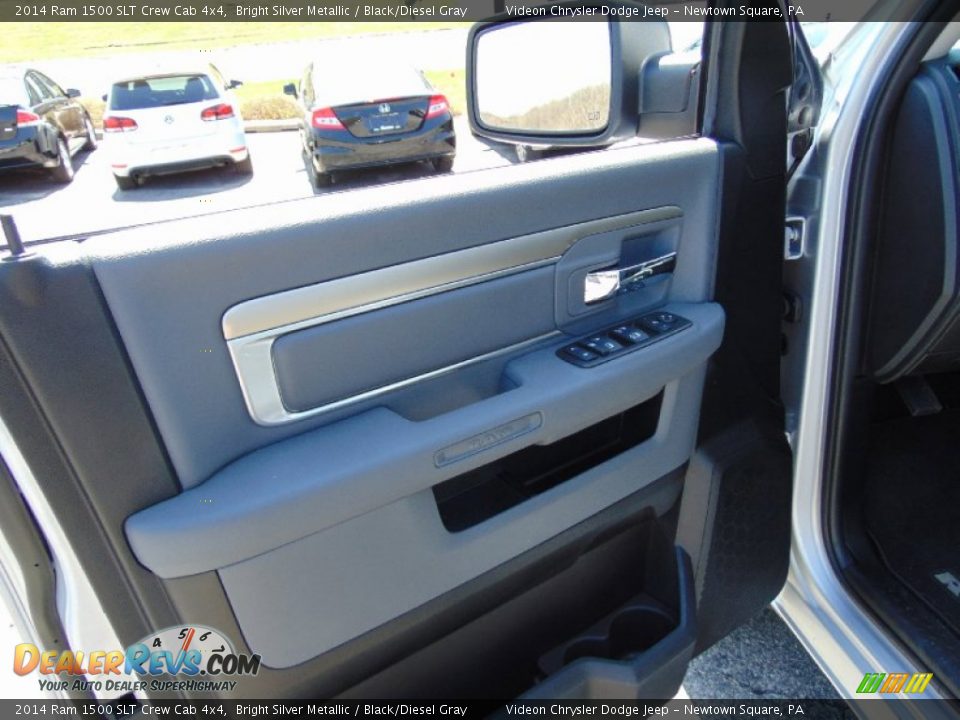 2014 Ram 1500 SLT Crew Cab 4x4 Bright Silver Metallic / Black/Diesel Gray Photo #14