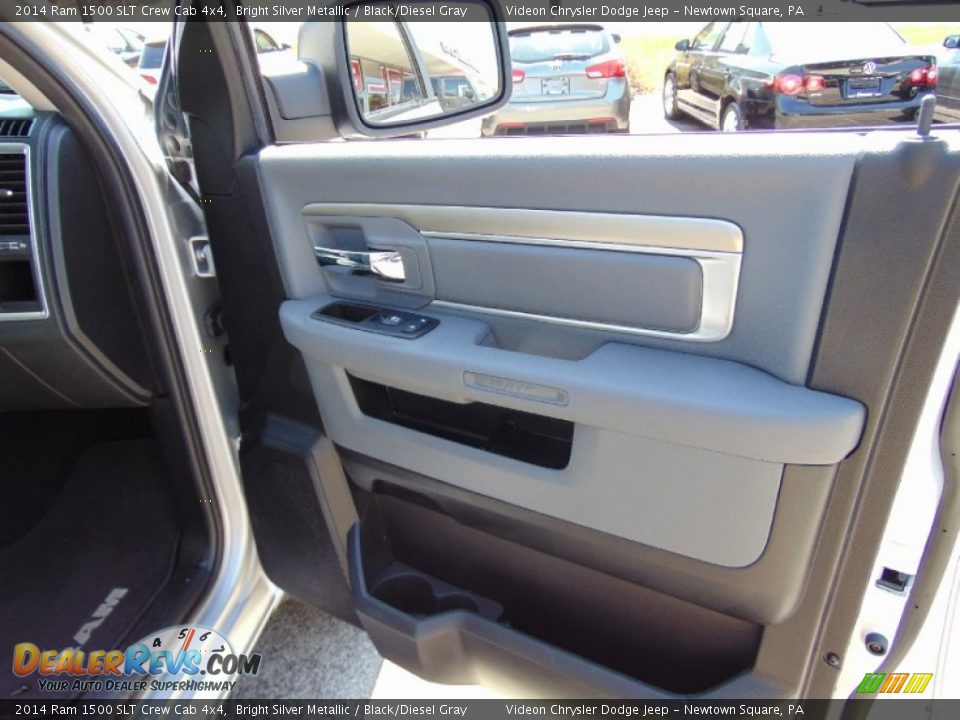 2014 Ram 1500 SLT Crew Cab 4x4 Bright Silver Metallic / Black/Diesel Gray Photo #18