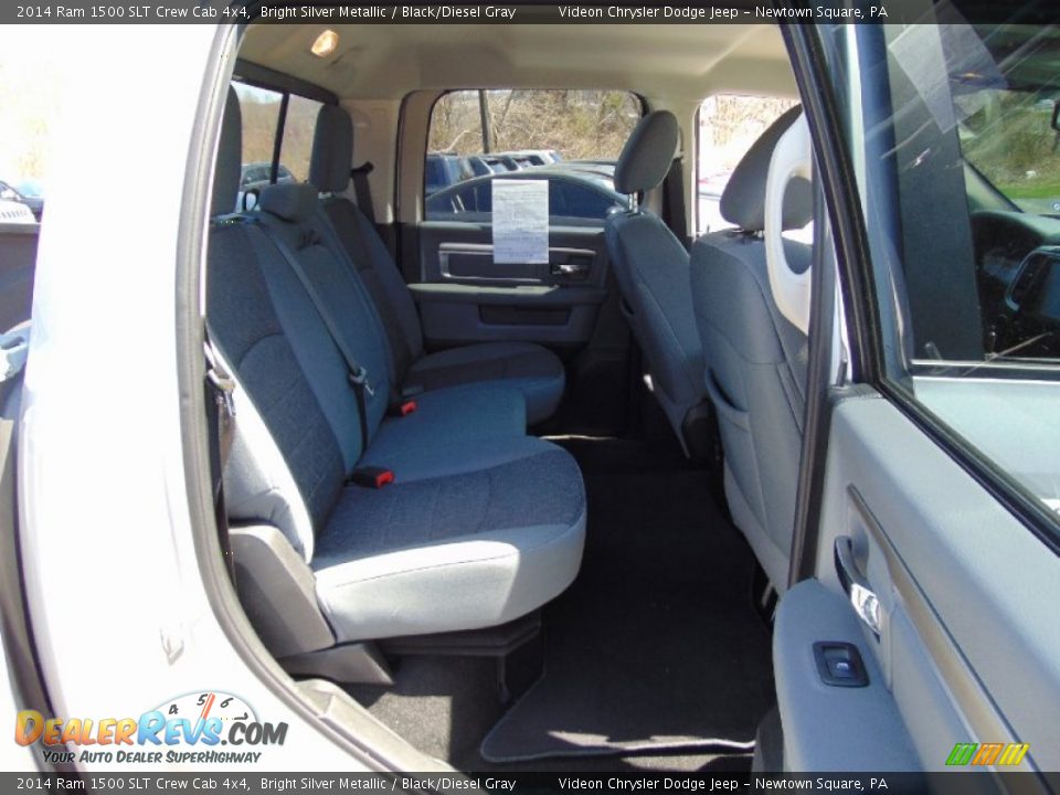 2014 Ram 1500 SLT Crew Cab 4x4 Bright Silver Metallic / Black/Diesel Gray Photo #21