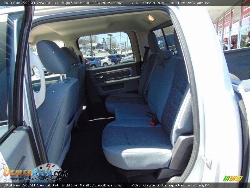 2014 Ram 1500 SLT Crew Cab 4x4 Bright Silver Metallic / Black/Diesel Gray Photo #22