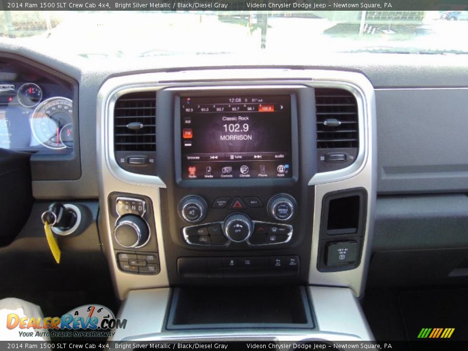 2014 Ram 1500 SLT Crew Cab 4x4 Bright Silver Metallic / Black/Diesel Gray Photo #24