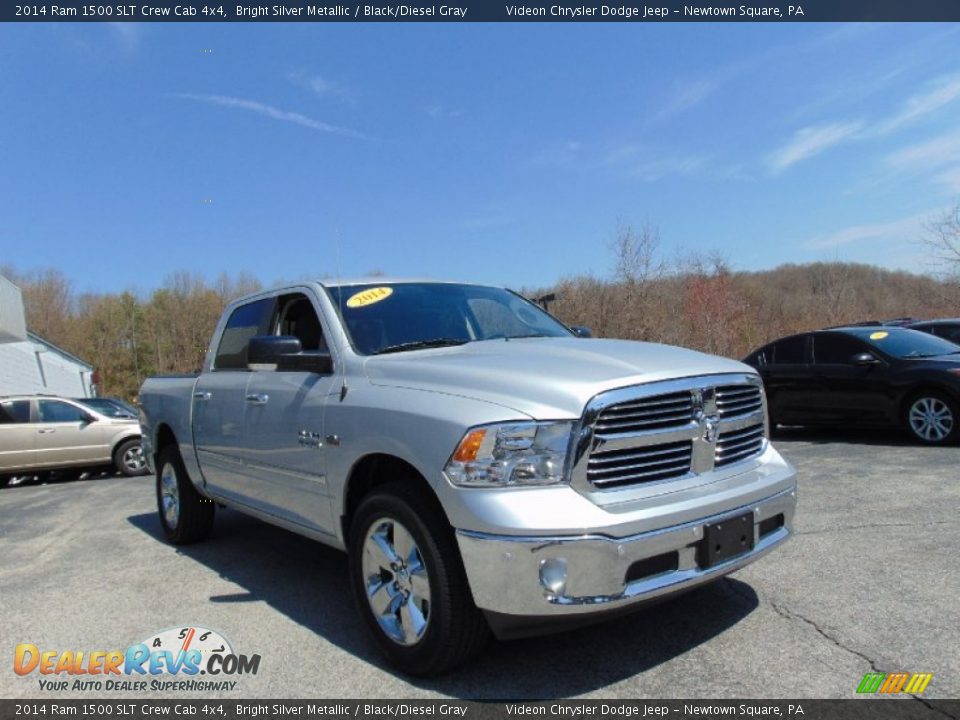2014 Ram 1500 SLT Crew Cab 4x4 Bright Silver Metallic / Black/Diesel Gray Photo #27