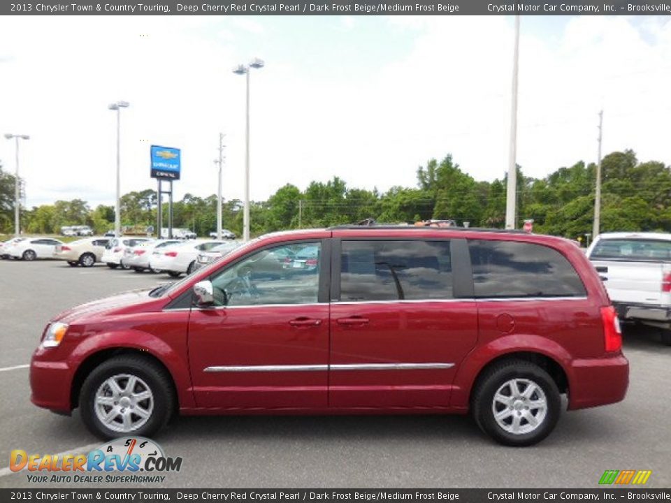 2013 Chrysler Town & Country Touring Deep Cherry Red Crystal Pearl / Dark Frost Beige/Medium Frost Beige Photo #2