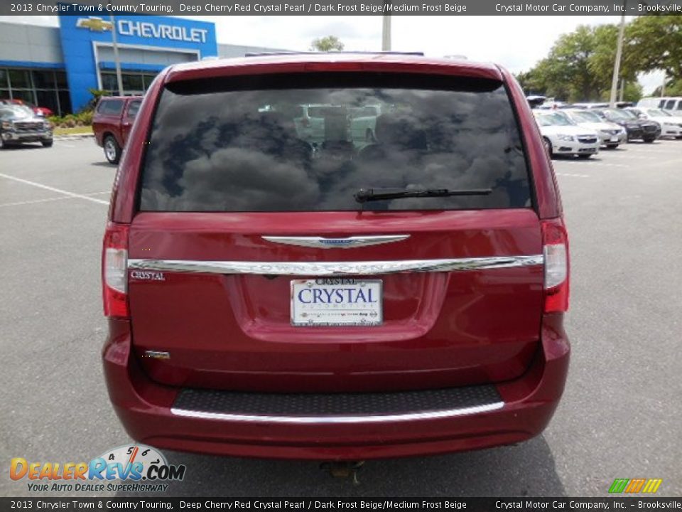 2013 Chrysler Town & Country Touring Deep Cherry Red Crystal Pearl / Dark Frost Beige/Medium Frost Beige Photo #10