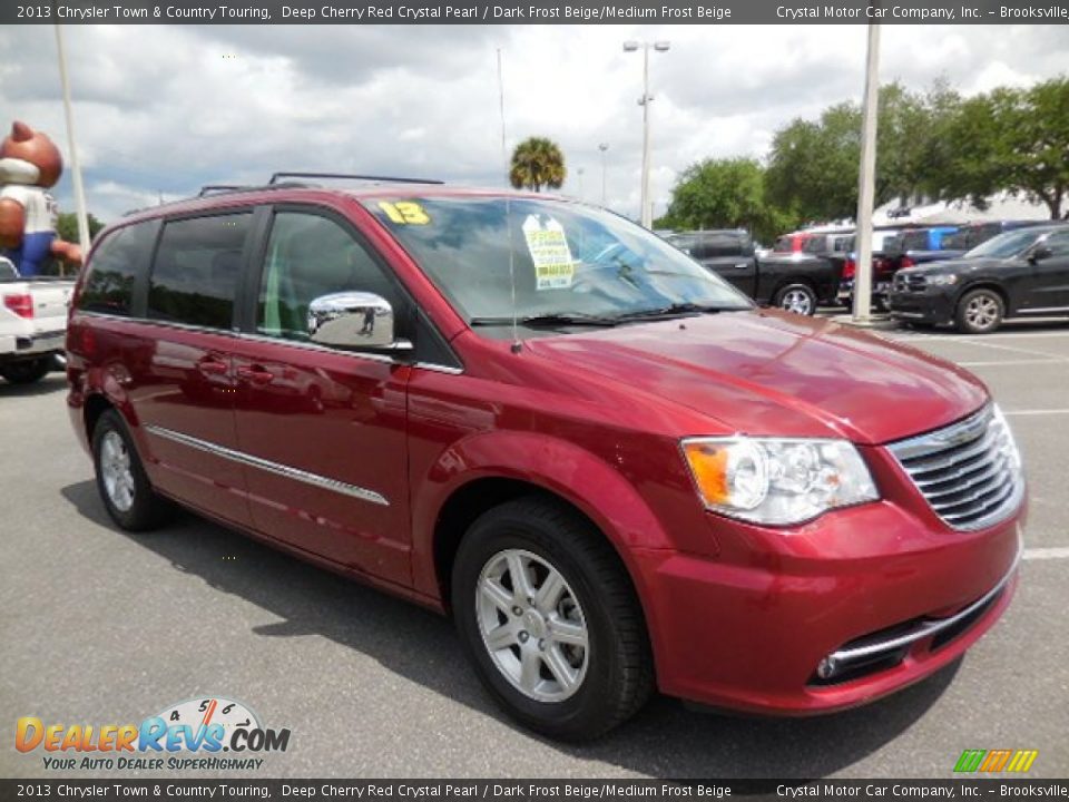 2013 Chrysler Town & Country Touring Deep Cherry Red Crystal Pearl / Dark Frost Beige/Medium Frost Beige Photo #13