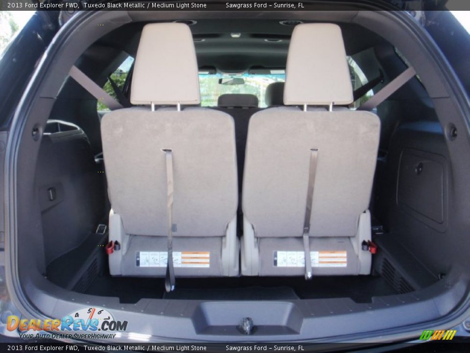 2013 Ford Explorer FWD Tuxedo Black Metallic / Medium Light Stone Photo #8