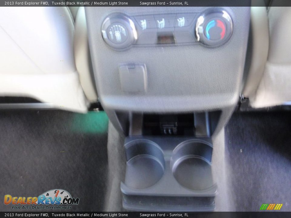 2013 Ford Explorer FWD Tuxedo Black Metallic / Medium Light Stone Photo #25