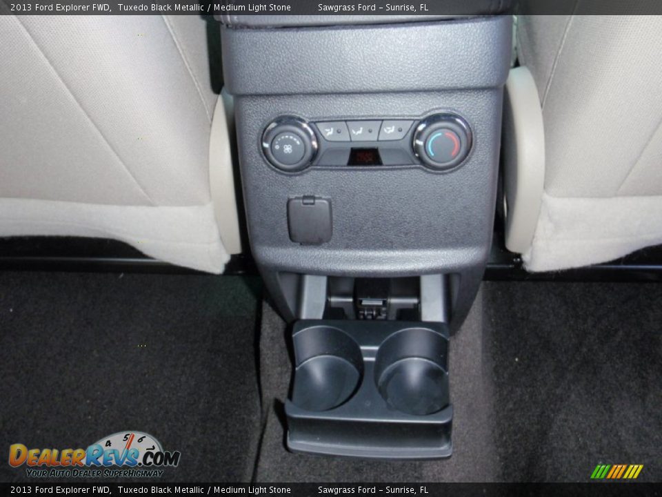2013 Ford Explorer FWD Tuxedo Black Metallic / Medium Light Stone Photo #26
