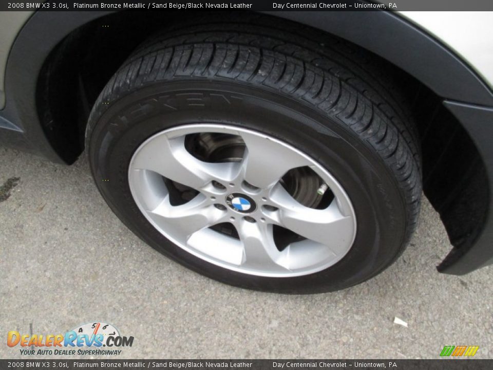 2008 BMW X3 3.0si Platinum Bronze Metallic / Sand Beige/Black Nevada Leather Photo #9