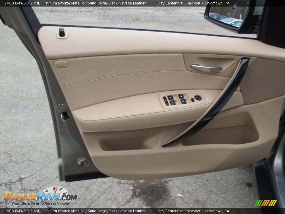 2008 BMW X3 3.0si Platinum Bronze Metallic / Sand Beige/Black Nevada Leather Photo #18