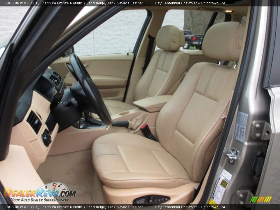 2008 BMW X3 3.0si Platinum Bronze Metallic / Sand Beige/Black Nevada Leather Photo #21