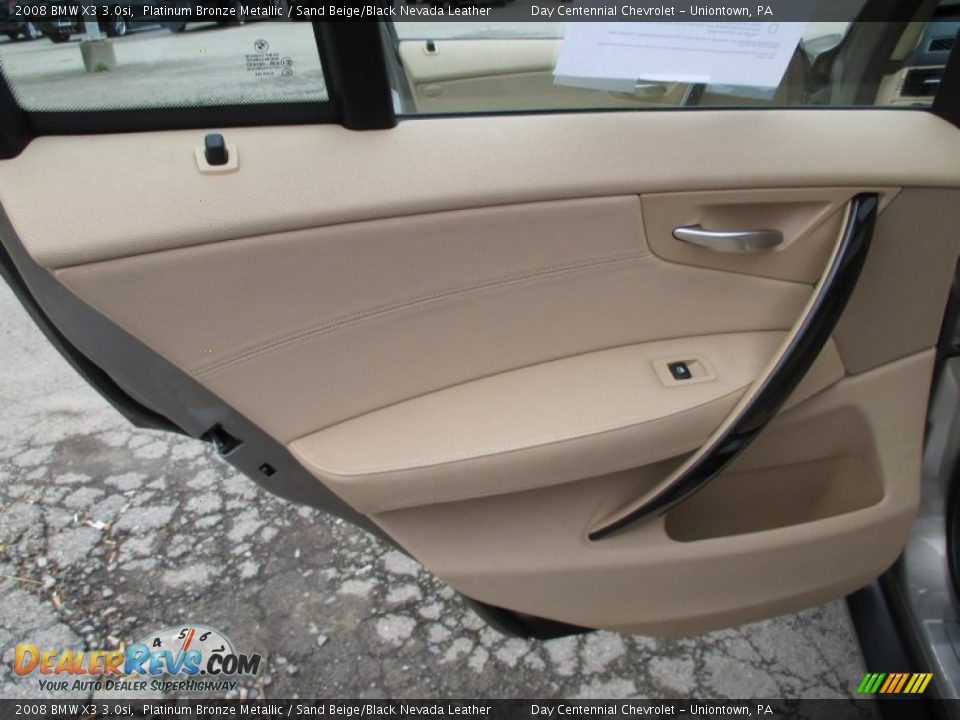 2008 BMW X3 3.0si Platinum Bronze Metallic / Sand Beige/Black Nevada Leather Photo #22