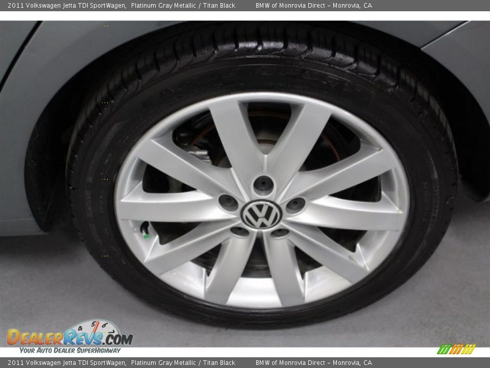 2011 Volkswagen Jetta TDI SportWagen Platinum Gray Metallic / Titan Black Photo #19