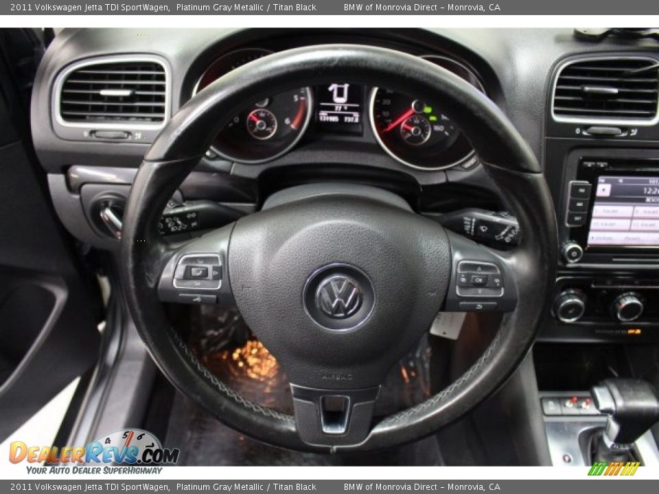 2011 Volkswagen Jetta TDI SportWagen Platinum Gray Metallic / Titan Black Photo #23