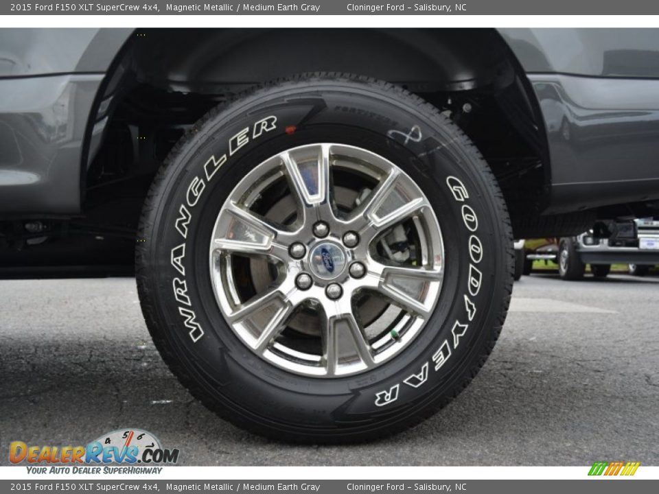 2015 Ford F150 XLT SuperCrew 4x4 Magnetic Metallic / Medium Earth Gray Photo #5