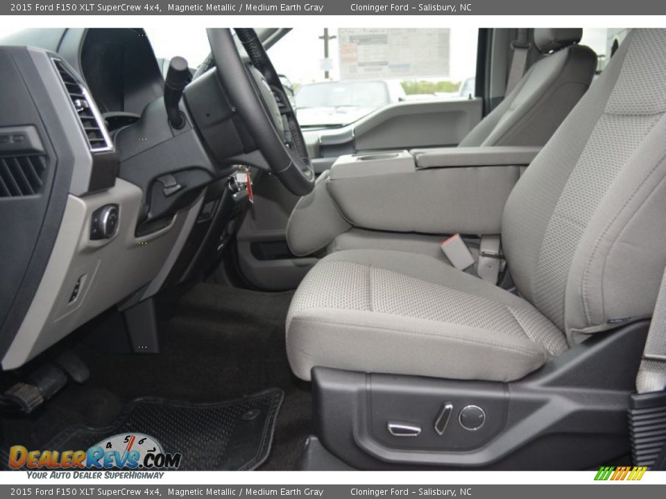 2015 Ford F150 XLT SuperCrew 4x4 Magnetic Metallic / Medium Earth Gray Photo #9