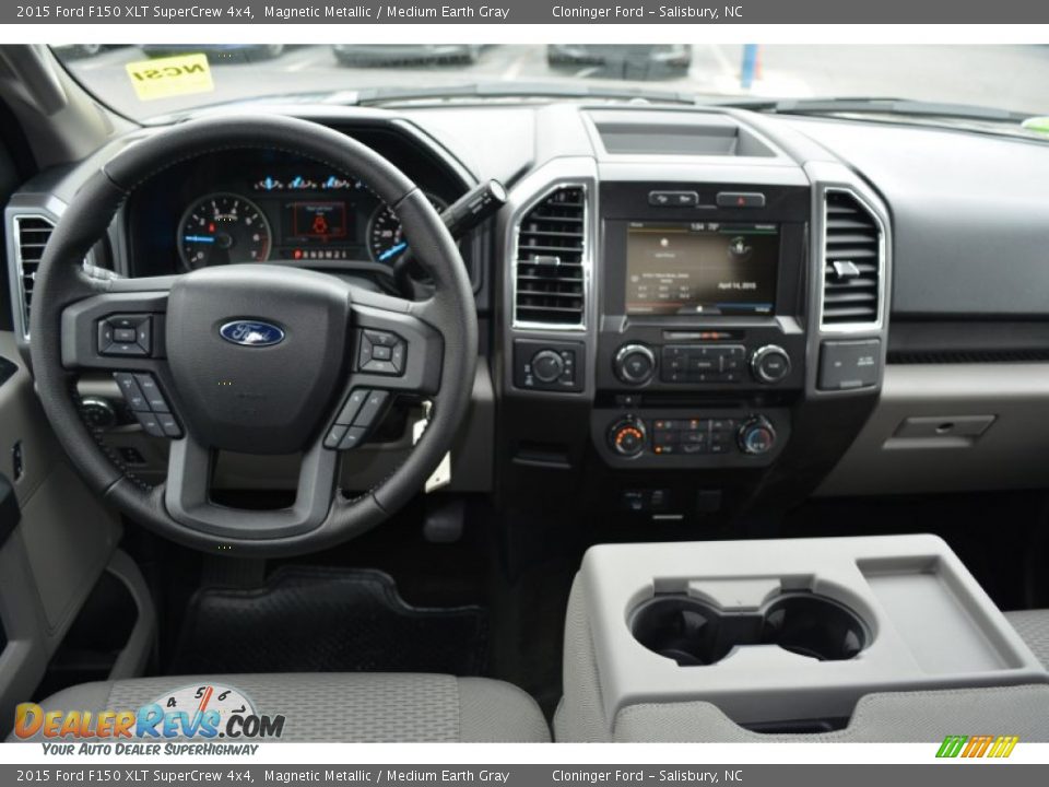 2015 Ford F150 XLT SuperCrew 4x4 Magnetic Metallic / Medium Earth Gray Photo #11