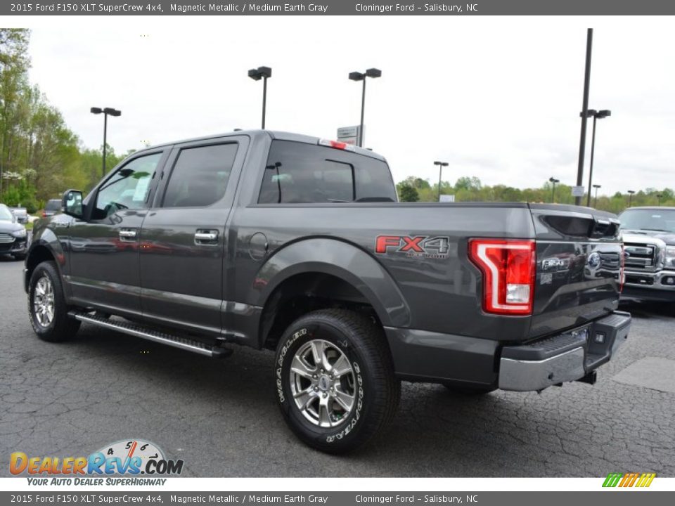 2015 Ford F150 XLT SuperCrew 4x4 Magnetic Metallic / Medium Earth Gray Photo #27