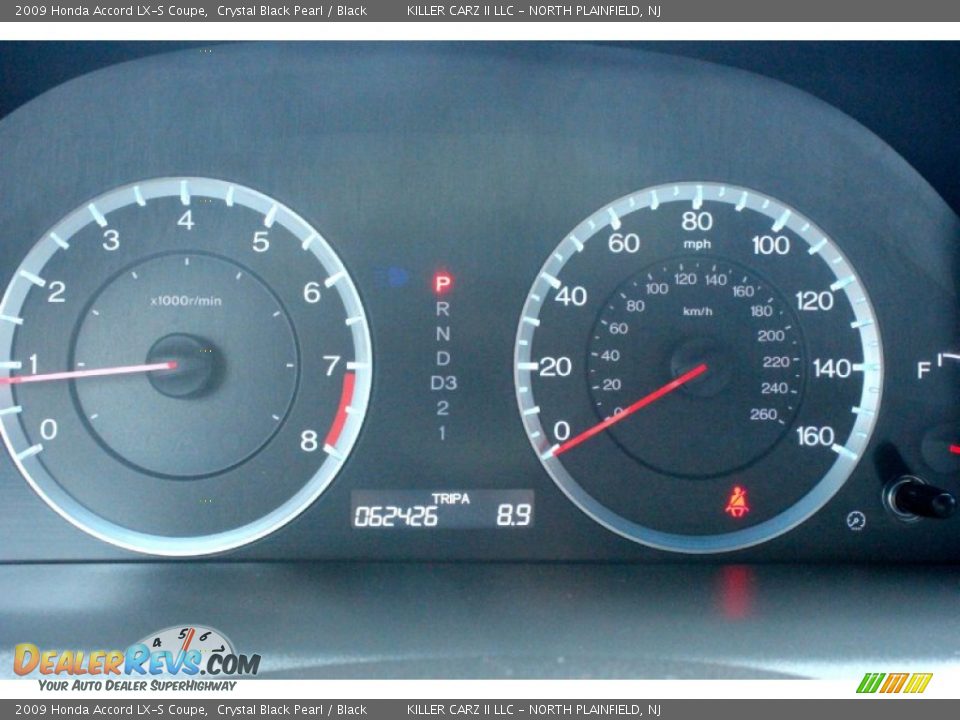 2009 Honda Accord LX-S Coupe Crystal Black Pearl / Black Photo #33