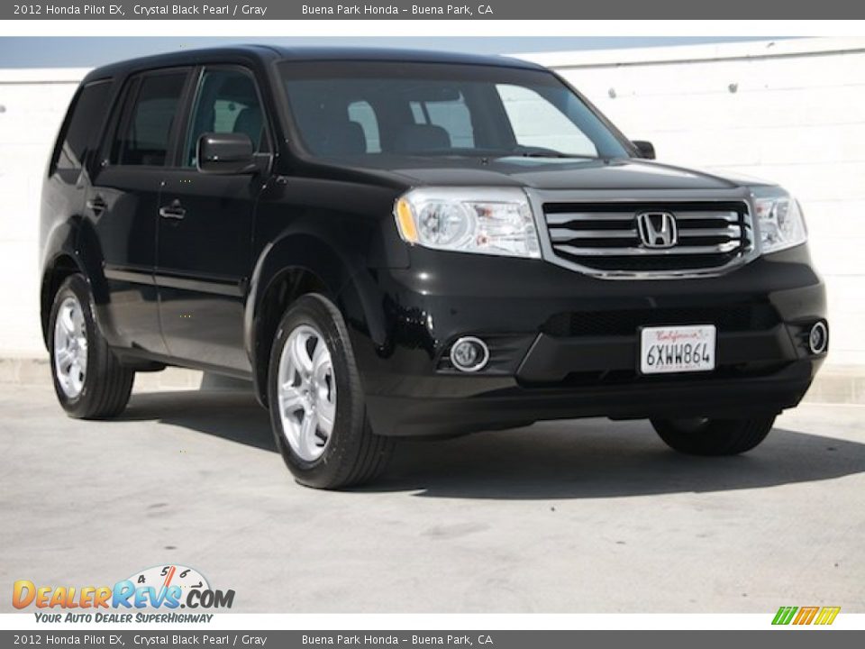 2012 Honda Pilot EX Crystal Black Pearl / Gray Photo #1
