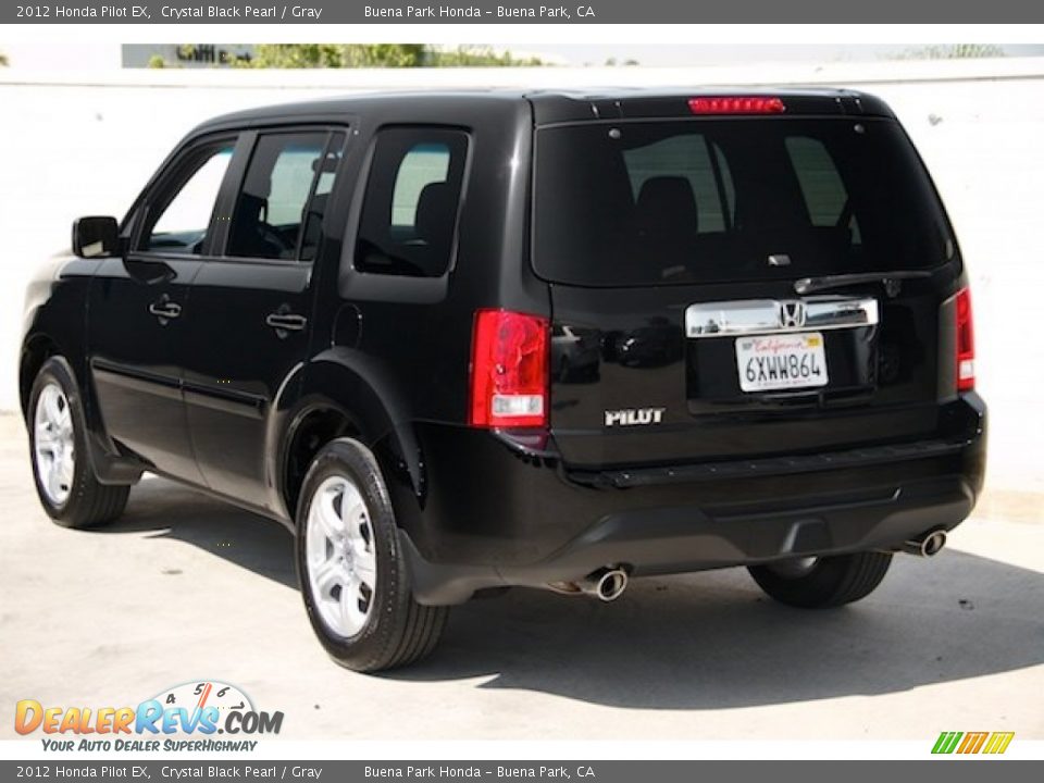 2012 Honda Pilot EX Crystal Black Pearl / Gray Photo #2