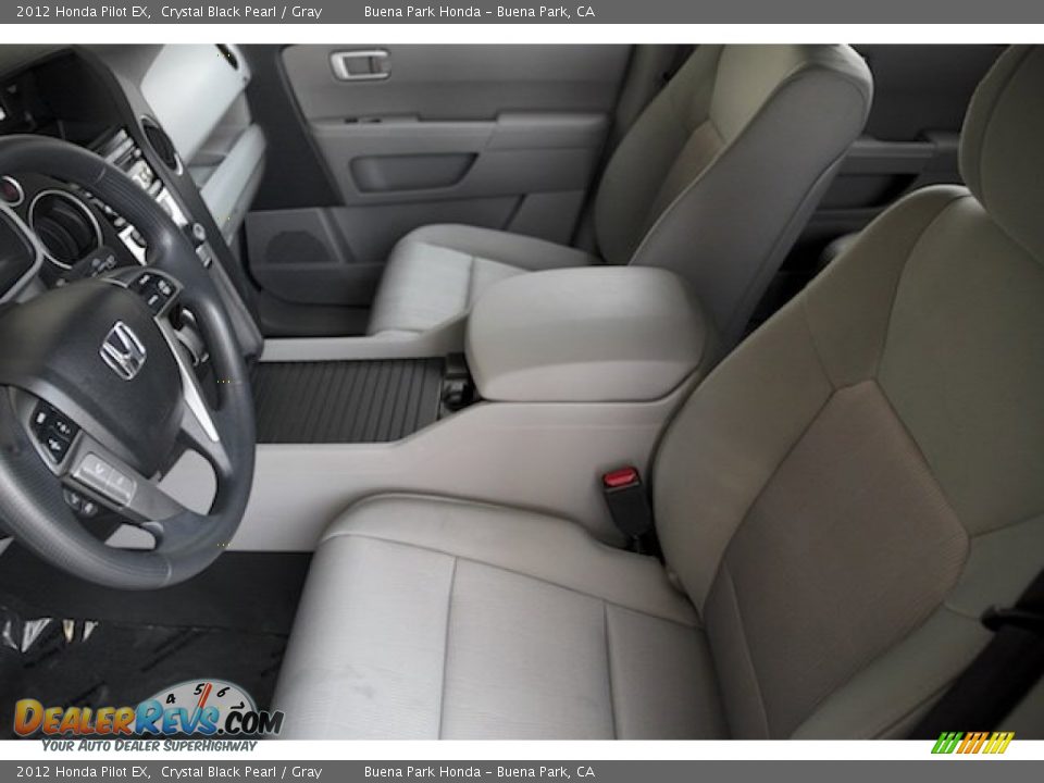 2012 Honda Pilot EX Crystal Black Pearl / Gray Photo #3