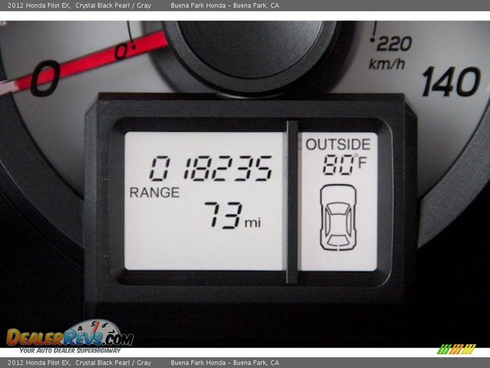 2012 Honda Pilot EX Crystal Black Pearl / Gray Photo #6