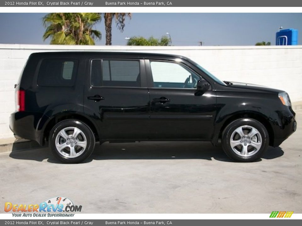 2012 Honda Pilot EX Crystal Black Pearl / Gray Photo #8