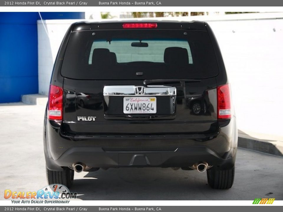 2012 Honda Pilot EX Crystal Black Pearl / Gray Photo #9