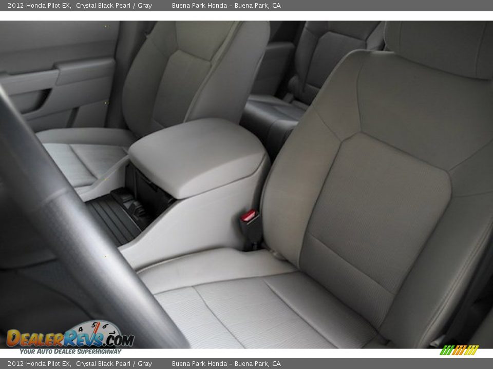 2012 Honda Pilot EX Crystal Black Pearl / Gray Photo #12
