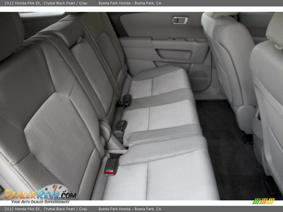 2012 Honda Pilot EX Crystal Black Pearl / Gray Photo #17