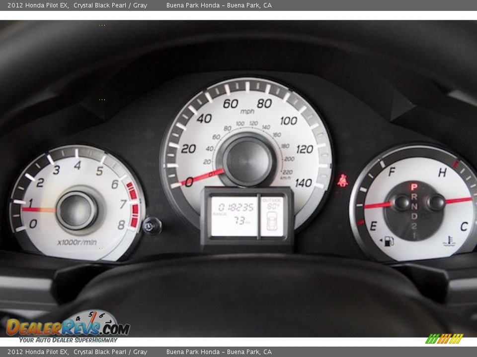 2012 Honda Pilot EX Crystal Black Pearl / Gray Photo #23