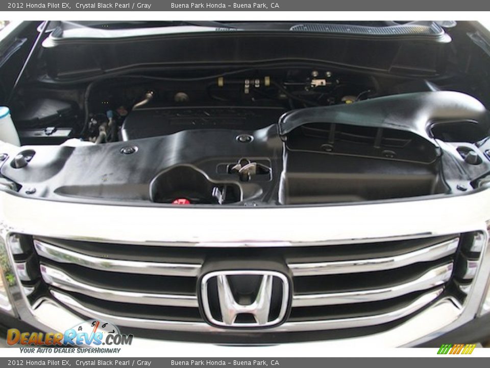 2012 Honda Pilot EX Crystal Black Pearl / Gray Photo #28