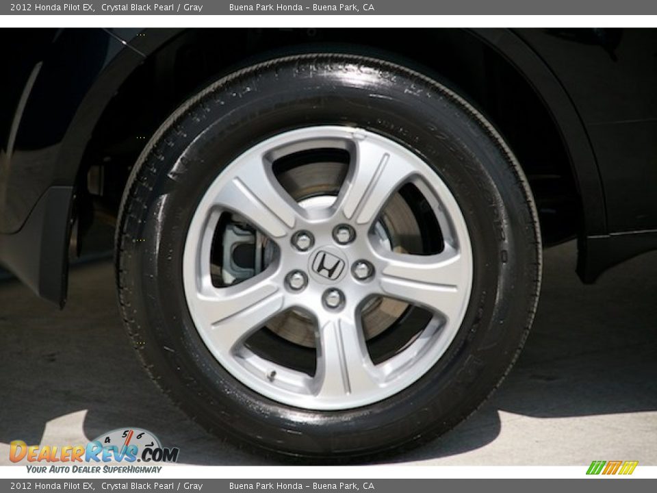 2012 Honda Pilot EX Crystal Black Pearl / Gray Photo #29