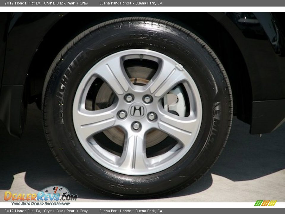 2012 Honda Pilot EX Crystal Black Pearl / Gray Photo #30