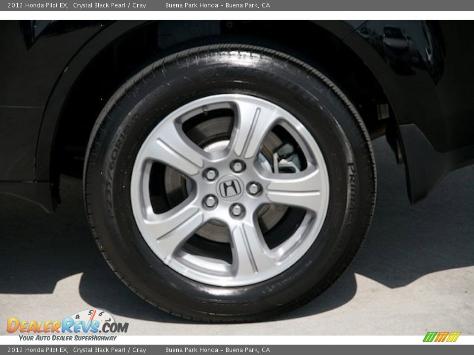 2012 Honda Pilot EX Crystal Black Pearl / Gray Photo #31