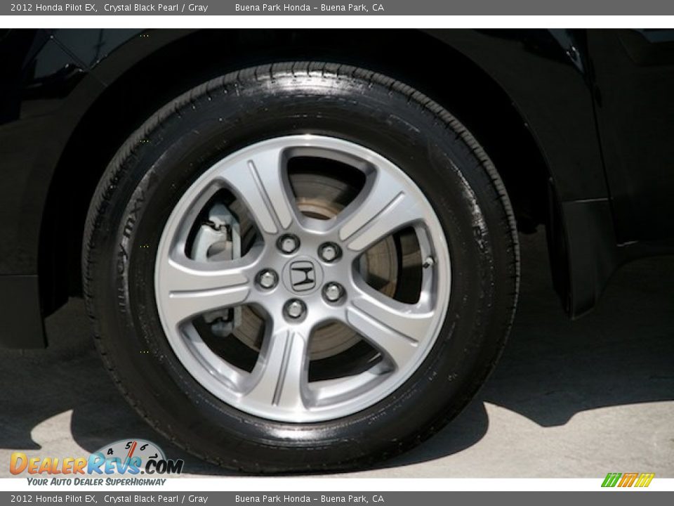 2012 Honda Pilot EX Crystal Black Pearl / Gray Photo #32