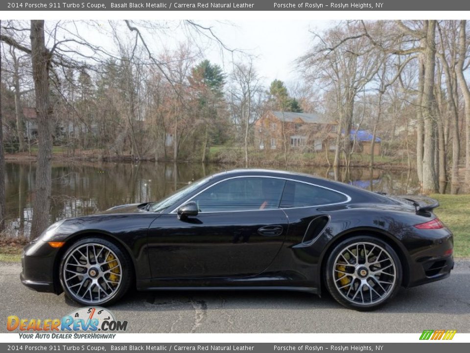 Basalt Black Metallic 2014 Porsche 911 Turbo S Coupe Photo #3