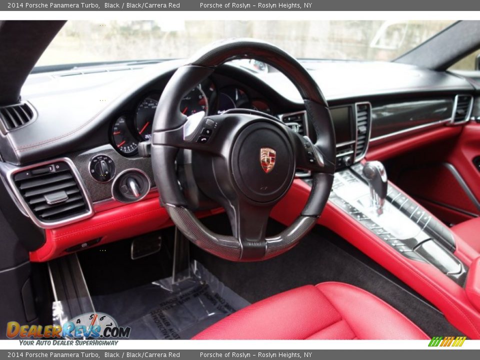 Black/Carrera Red Interior - 2014 Porsche Panamera Turbo Photo #22