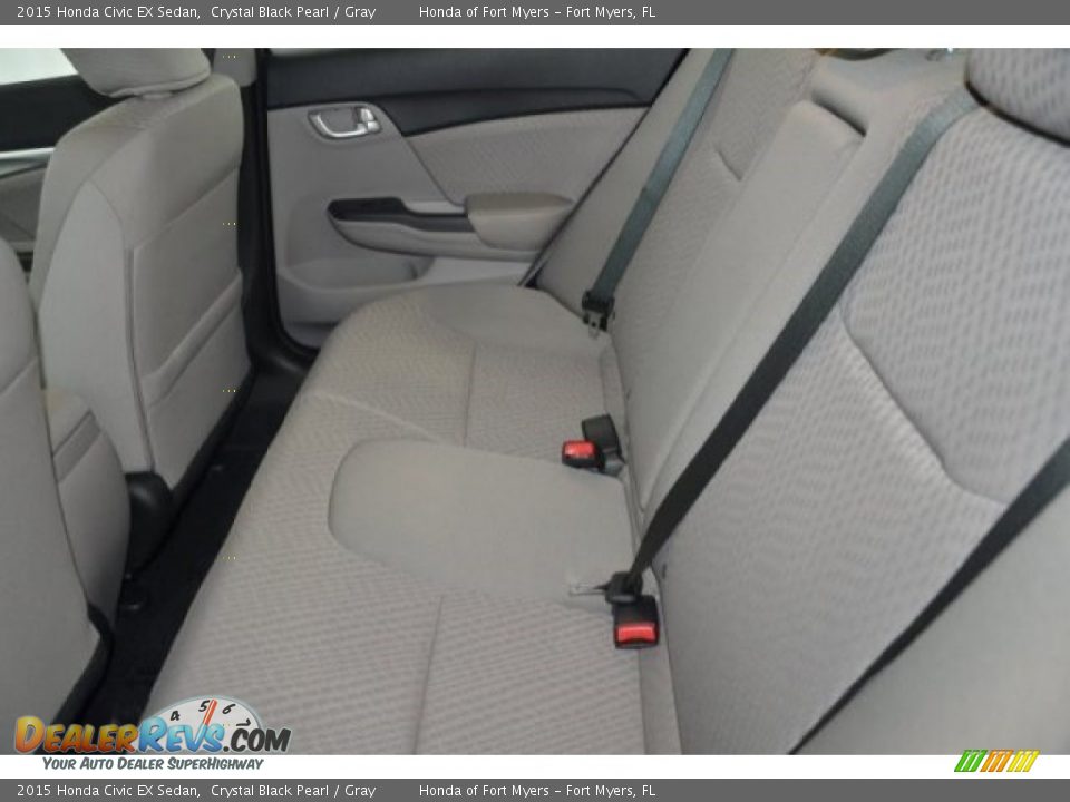 2015 Honda Civic EX Sedan Crystal Black Pearl / Gray Photo #22