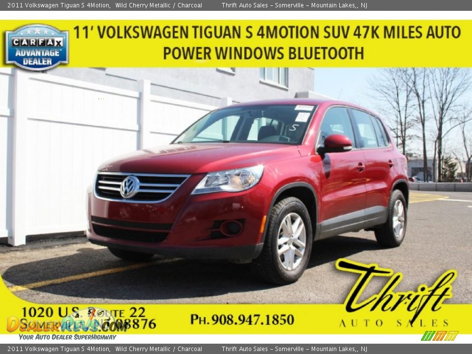 2011 Volkswagen Tiguan S 4Motion Wild Cherry Metallic / Charcoal Photo #1