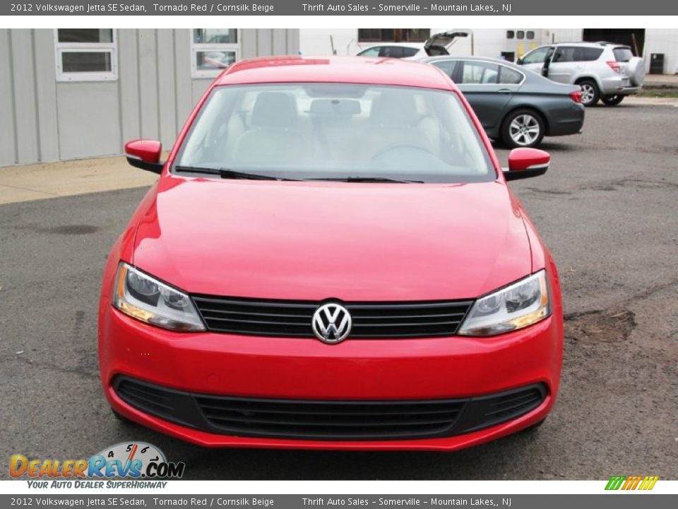 2012 Volkswagen Jetta SE Sedan Tornado Red / Cornsilk Beige Photo #2