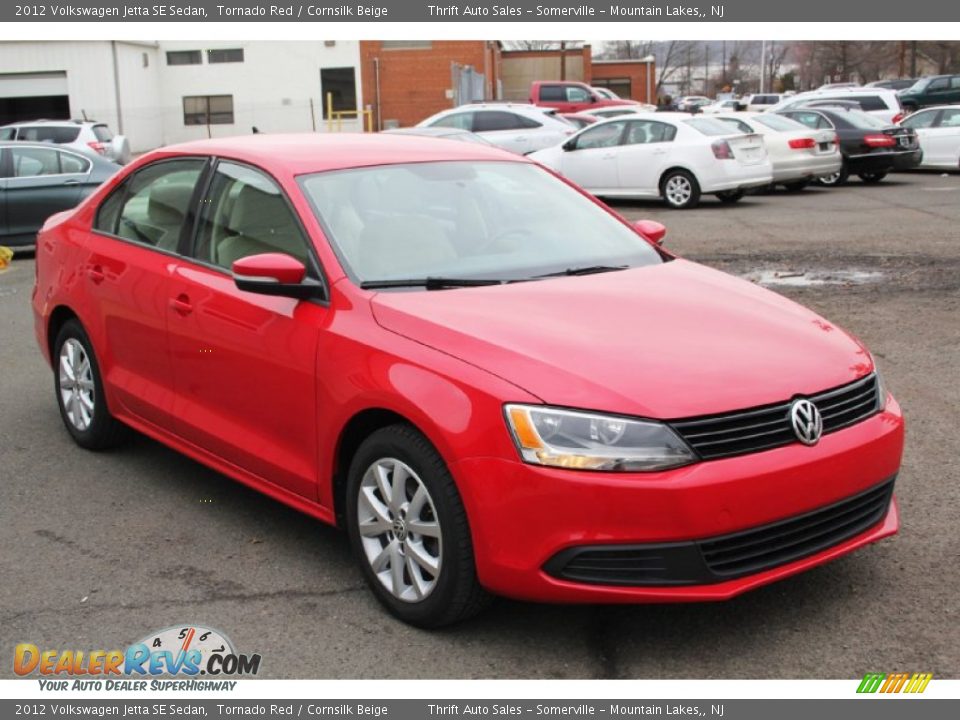 2012 Volkswagen Jetta SE Sedan Tornado Red / Cornsilk Beige Photo #3