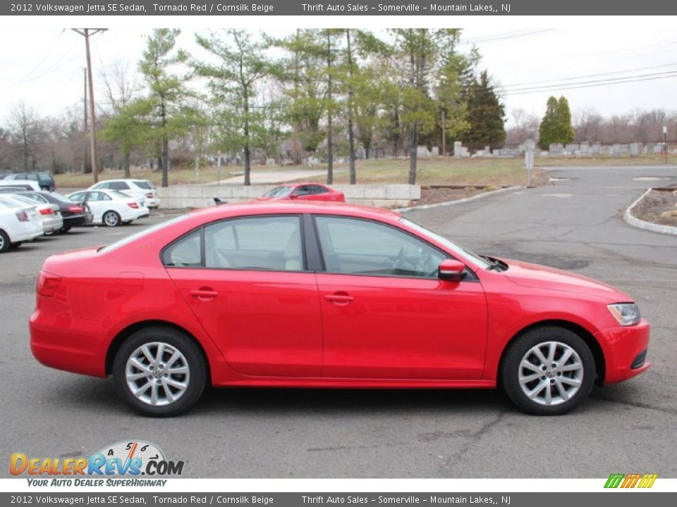 2012 Volkswagen Jetta SE Sedan Tornado Red / Cornsilk Beige Photo #4