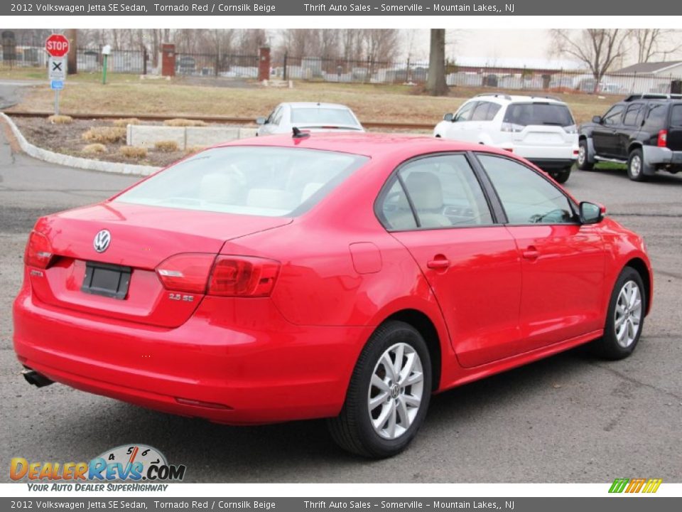 2012 Volkswagen Jetta SE Sedan Tornado Red / Cornsilk Beige Photo #5