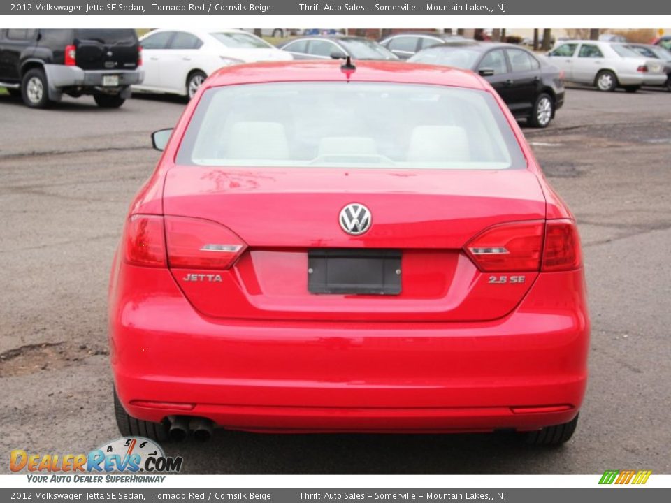 2012 Volkswagen Jetta SE Sedan Tornado Red / Cornsilk Beige Photo #6